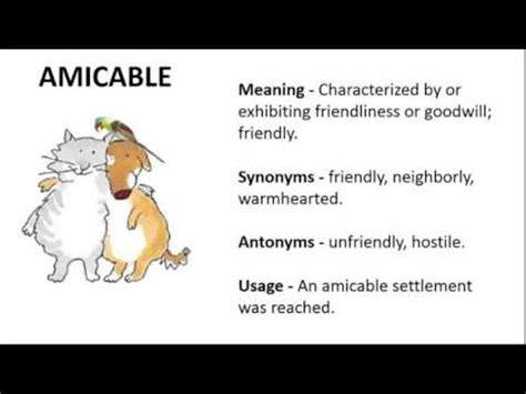 amicable antonyms|Amicable Synonyms and Antonyms .